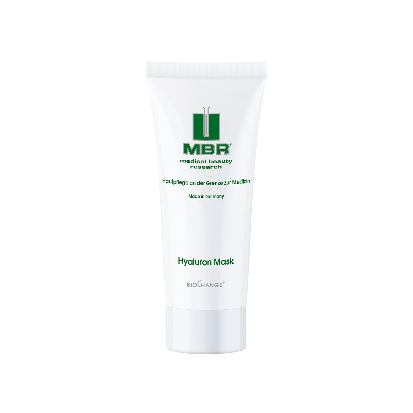 Hyaluron Mask de MBR hydrate, repulpe et raffermit la peau grâce à sa formule enrichie en acide hyaluronique et huiles précieuses. Effet anti-rides immédiat et éclat naturel.