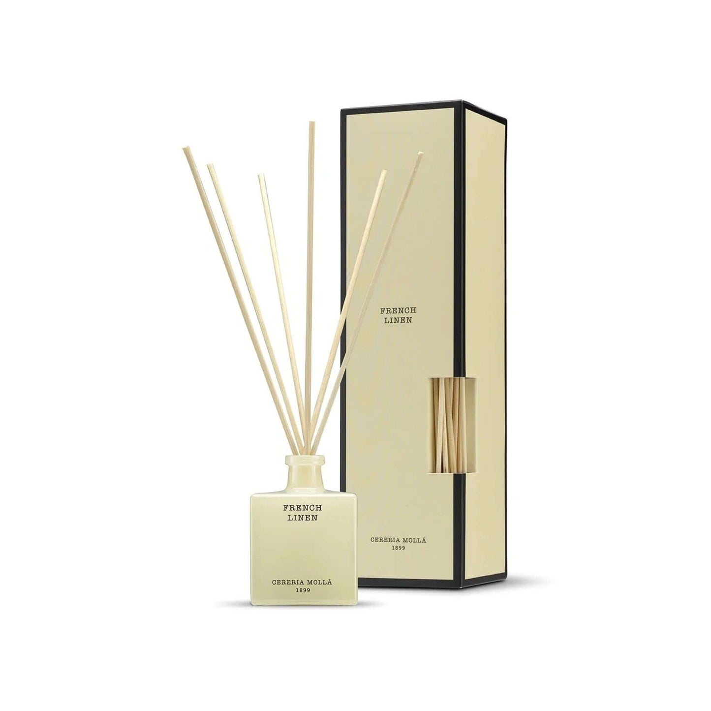 French Linen Reed Diffuseur en fond blanc