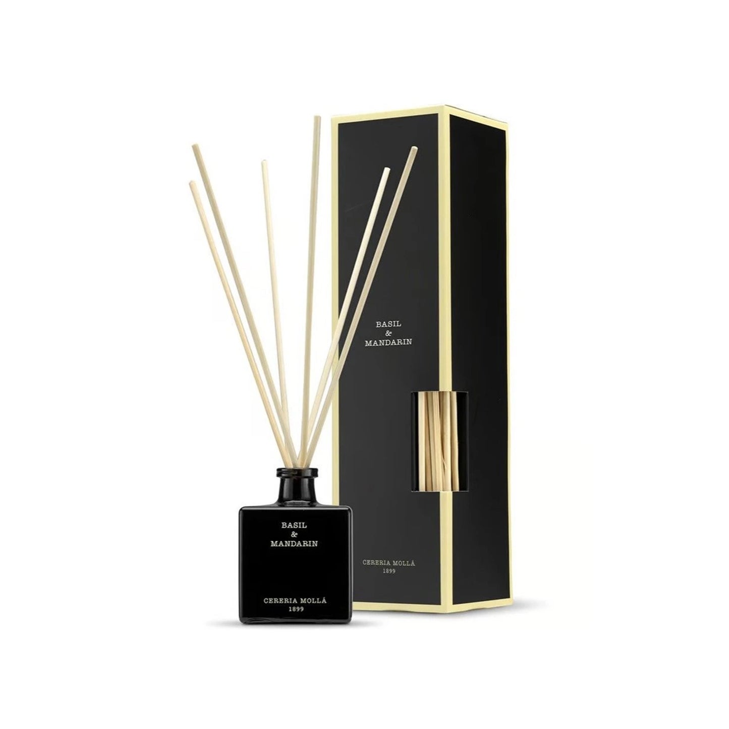 Basilic & Mandarine Reed Diffuseur en fond blanc