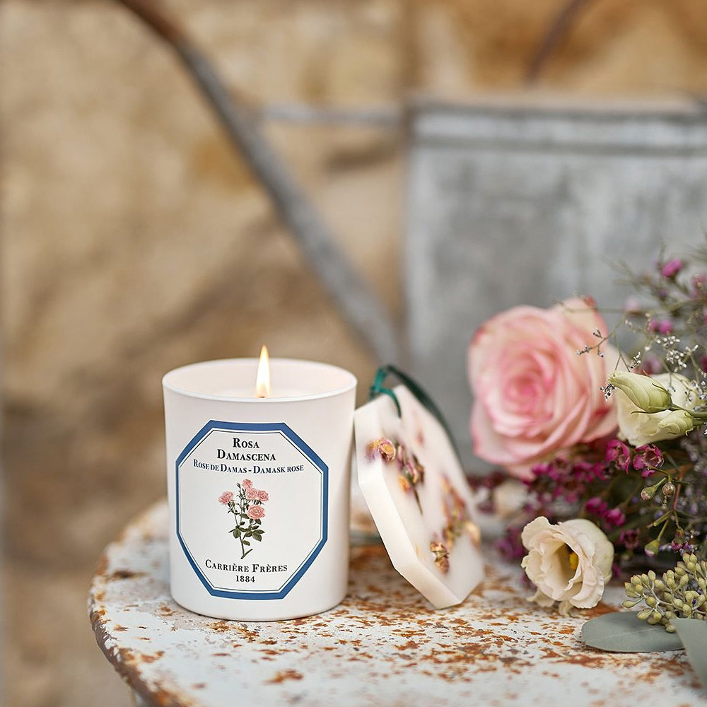 Bougie rose de Damas