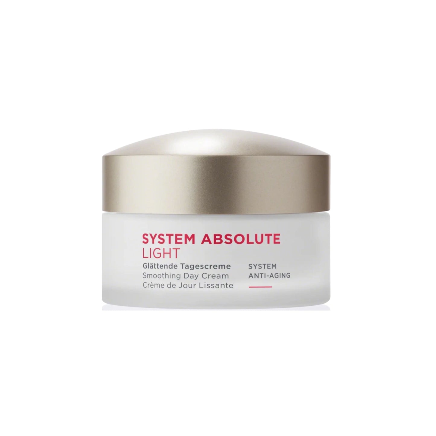 SYSTEM ABSOLUTE Crème de Jour Lissante Light  hydrate et raffermit la peau tout en ralentissant le vieillissement prématuré dû à l’exposition à la lumière.
