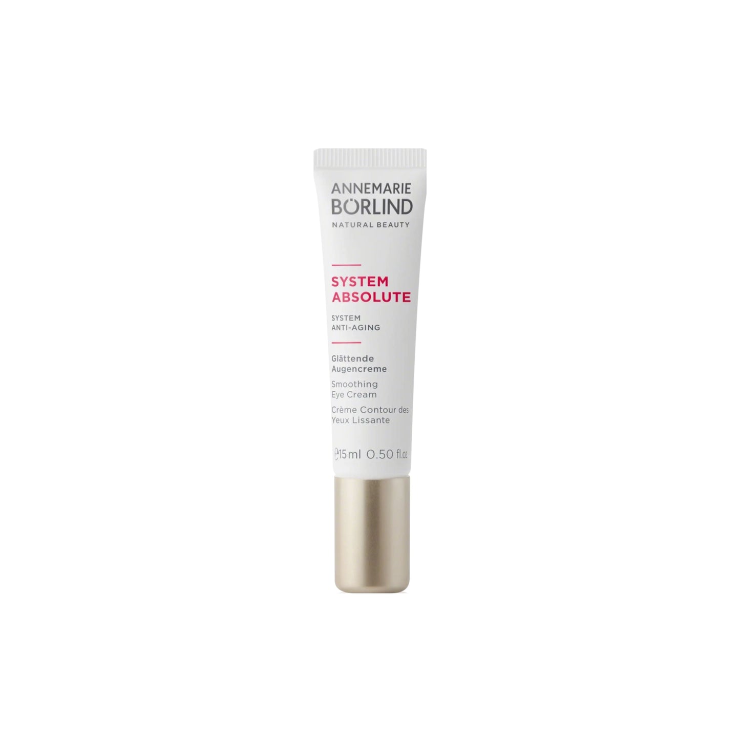 SYSTEM ABSOLUTE Crème Contour des Yeux Lissante est un soin anti-âge revitalisant qui raffermit, lisse et atténue les rides et cernes, disponible chez KAMS PARIS.