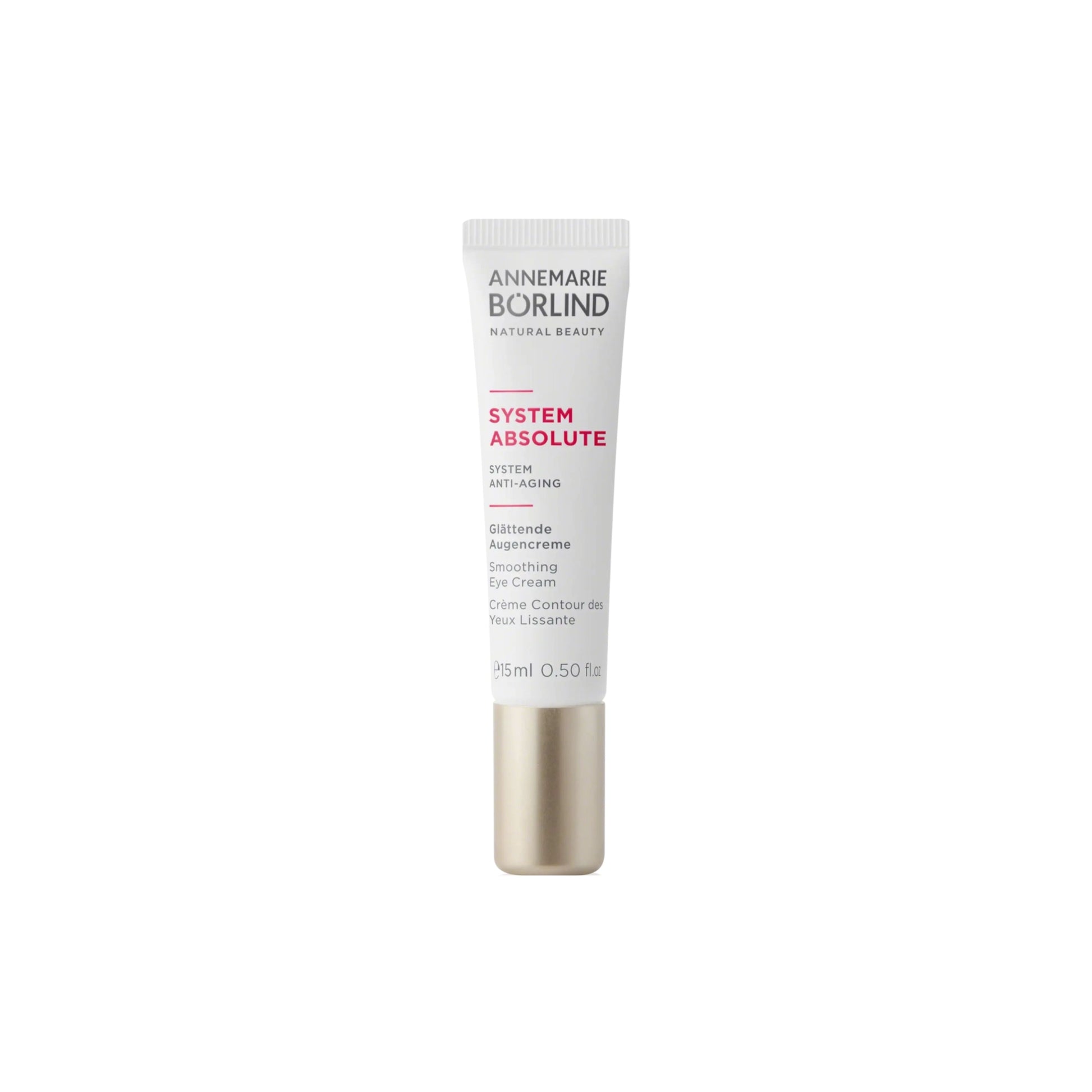 SYSTEM ABSOLUTE Crème Contour des Yeux Lissante est un soin anti-âge revitalisant qui raffermit, lisse et atténue les rides et cernes, disponible chez KAMS PARIS.