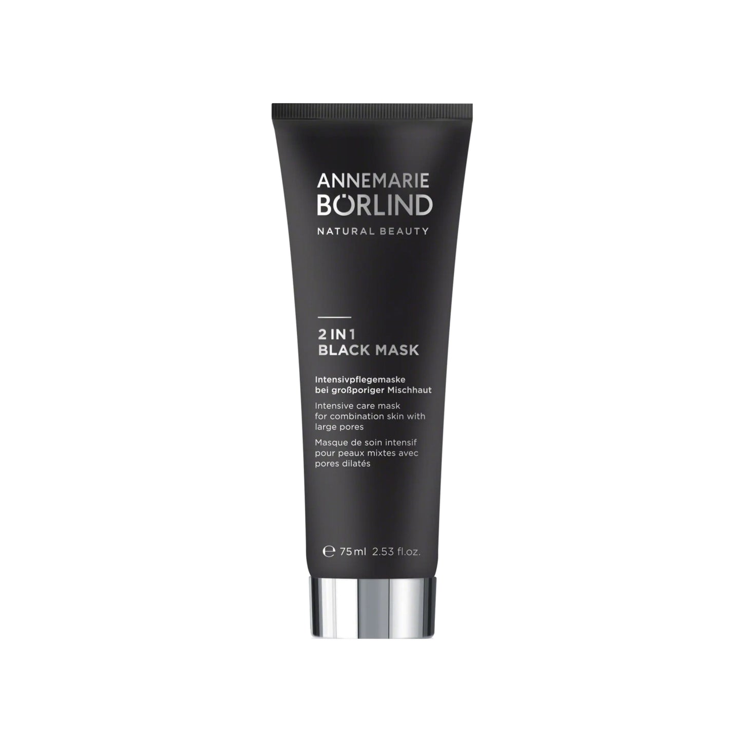 2 IN 1 BLACK MASK pour peaux avec pores dilates purifie, matifie et affine le grain de peau, disponible dans la parfumerie KAMS PARIS.