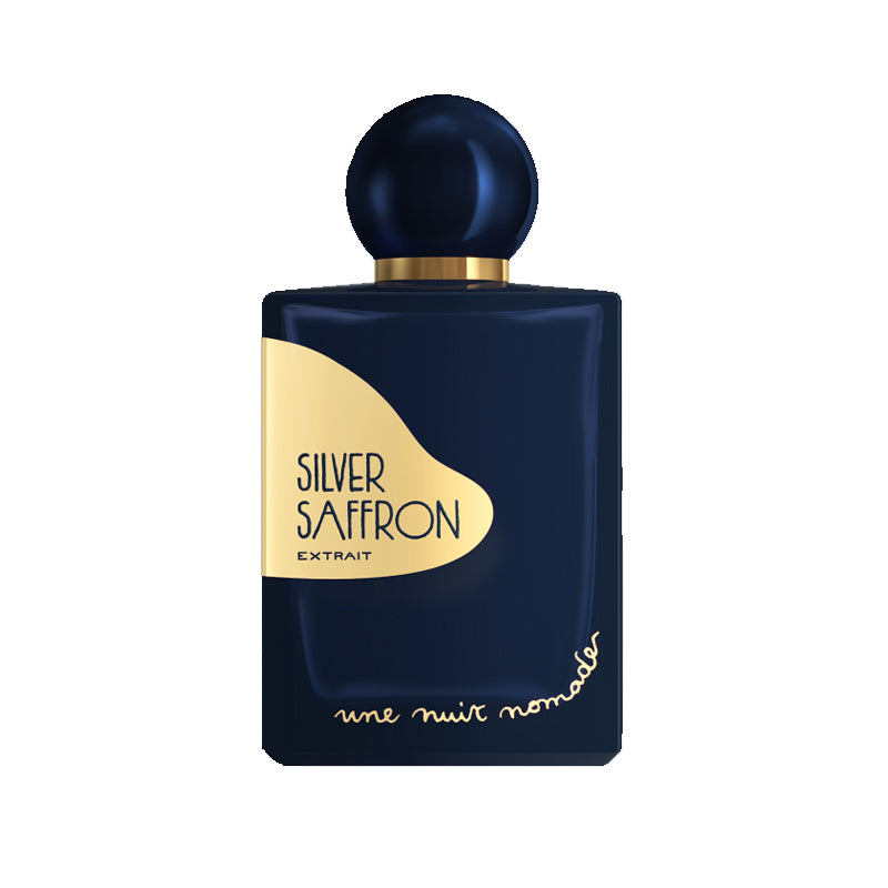 Silver Saffron, un extrait de parfum oriental, extrait et cuiré de la maison française UNE NUIT NOMADE, à retrouver dans la parfumerie de niche KAMS PARIS 