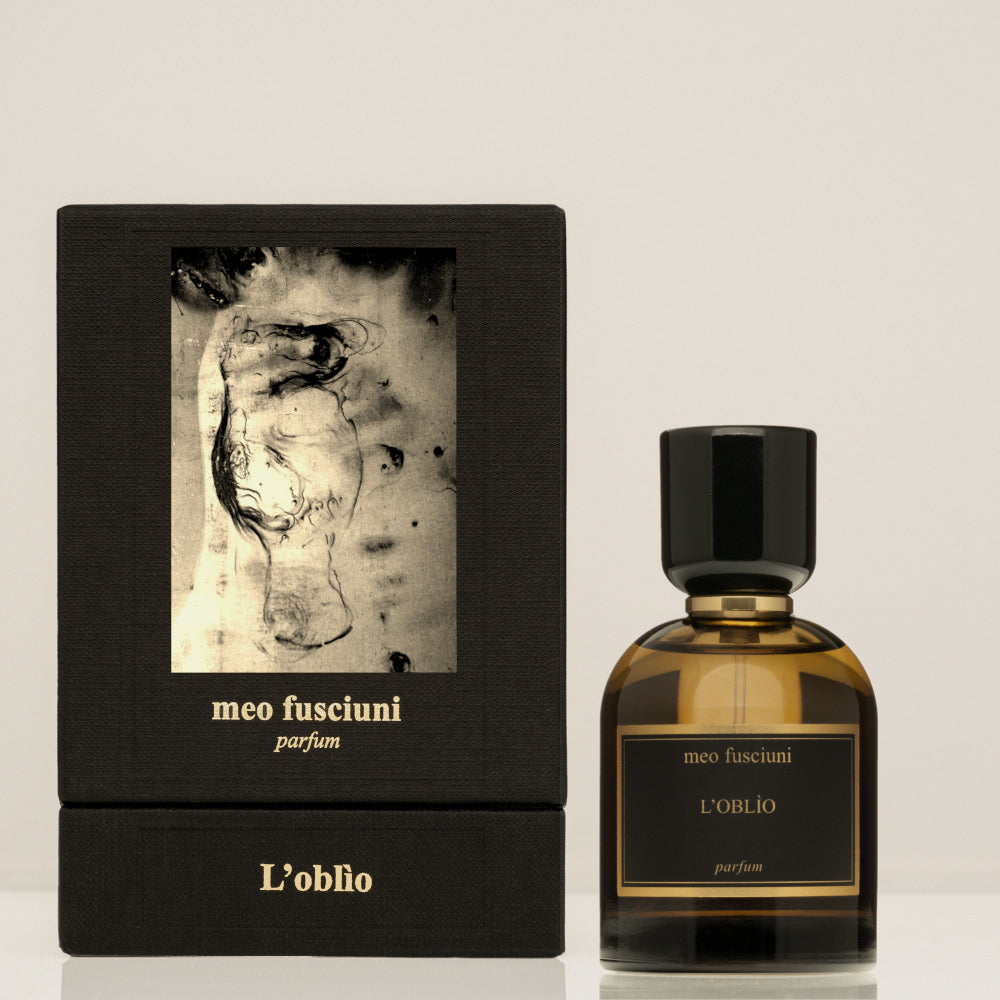 L'oblio, un extrait de parfum poudré et chaud de la maison italienne Meo Fusciuni, une marque exclusive sur Paris dans la parfumerie de niche KAMS PARIS